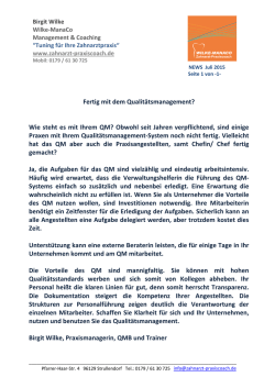 Fertig mit dem QM Juli2015 - Wilke-Manaco - Zahnartz
