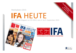 Mediadaten IFA Heute 2015