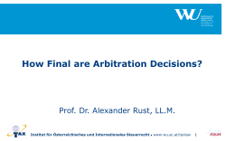 How Final are Arbitration Decisions?