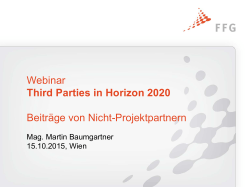 Third Parties Horizon 2020