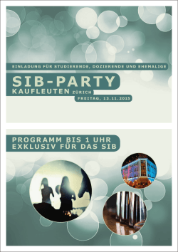 sib-party - SIB Schweizerisches Institut für Betriebsökonomie