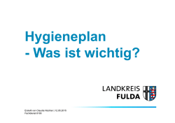 Hygieneplan was ist wichtig