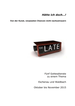 H&auml;tte ich doch&hellip;! - Kirche Waldbach