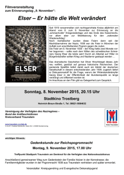 Elser – Er hätte die Welt verändert
