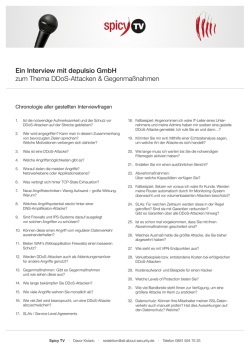 Ein Interview mit depulsio GmbH zum Thema DDoS