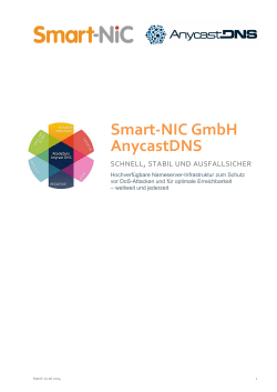 AnycastDNS Produktblatt - Smart