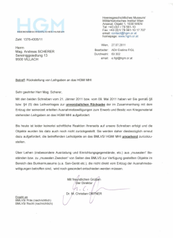 HGM-Schreiben
