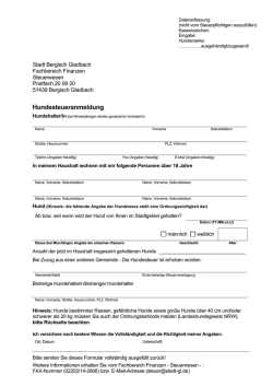 Hundesteueranmeldung