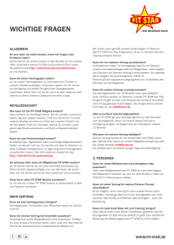 FAQ - Fit Star