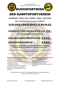 PREISLISTE - kickboxen thaiboxen boxen mma wien floridsdorf