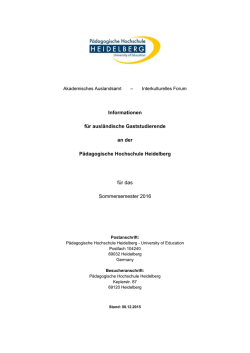 Infopaket f&uuml;r Studenten_SS 16