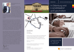 In Oldenburg wird E-GOVERNMENT gro&szlig; geschrieben