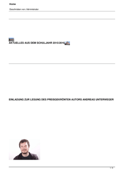 aktuelles aus dem schuljahr 2015/2016 einladung zur lesung des