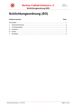 Schlichtungsordnung (SO) - Berliner Fußball