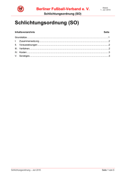 Schlichtungsordnung (SO) - Berliner Fu&szlig;ball