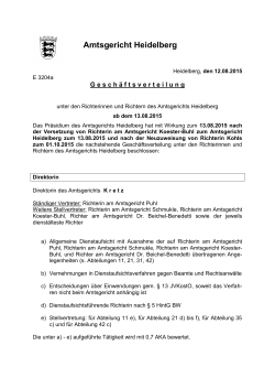 Amtsgericht Heidelberg - Amtsgericht Tuttlingen