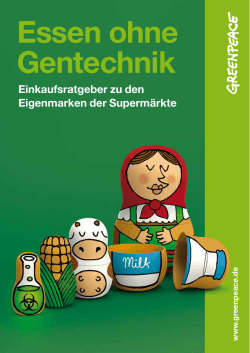 Ratgeber "Essen ohne Gentechnik" | Greenpeace