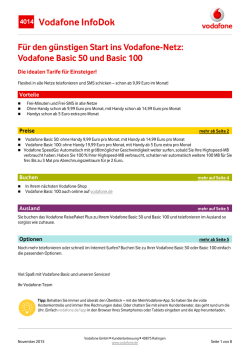 InfoDok 4014: Vodafone Basic 50 und Basic 100
