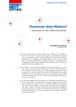 Chavismus ohne Maduro? - Bibliothek der Friedrich-Ebert
