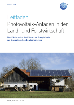 Leitfaden Photovoltaik