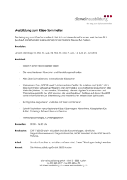 Infoblatt K&auml;se-Sommelier