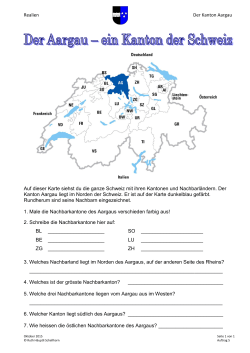 Realien Der Kanton Aargau Auf dieser Karte siehst du die ganze