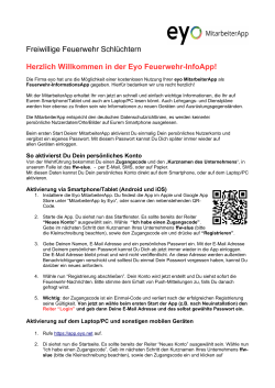 Installation eyo Feuerwehr-InformationsApp