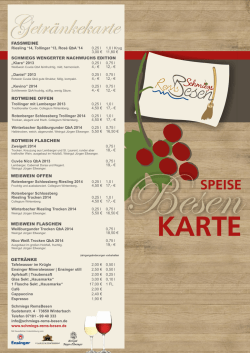 Speisekarte... - Schmiegs RemsBesen in Winterbach