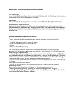 Warum Klima- und Lüftungsanlagen reinigen