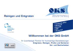 Willkommen bei der OKS GmbH Reinigen und Entgraten