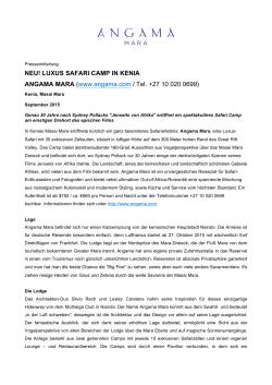 NEU! LUXUS SAFARI CAMP IN KENIA ANGAMA MARA (www