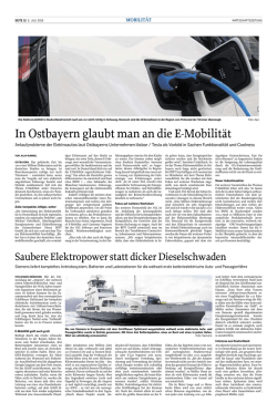 In Ostbayern glaubt man an die E-Mobilit&auml;t