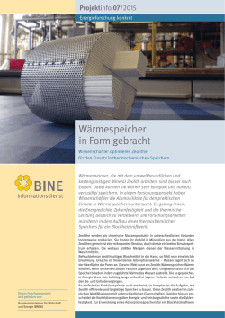 W&auml;rmespeicher in Form gebracht