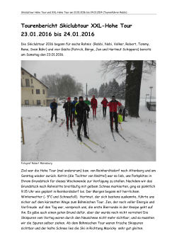 Tourenbericht Skiclubtour 2016neu