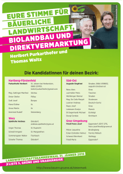 BÄUERLICHE EURE STIMME FÜR LANDWIRTSCHAFT