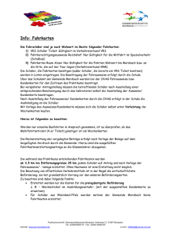 Information Fahrkarten