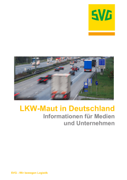 Info-Brosch&uuml;re LKW-Maut in Deutschland