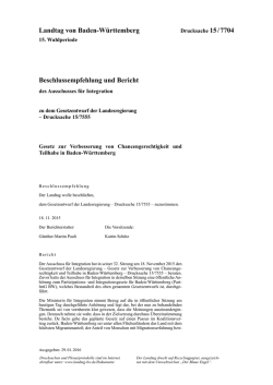 Drucksache 15 / 7704 - Landtag Baden W&uuml;rttemberg