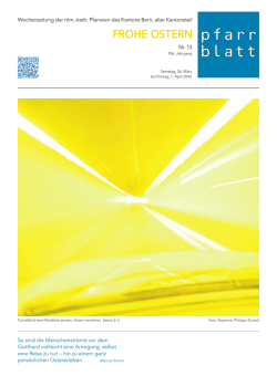 pfarrblatt» Nr. 13 vom 26. März 2016