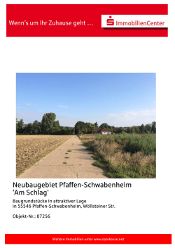 Neubaugebiet Pfaffen-Schwabenheim `Am Schlag`