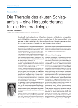 Die Therapie des akuten Schlag anfalls &ndash; eine Herausforderung f&uuml;r