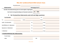 Jahresmeldung: Was der Landesverband 2016 wissen muss