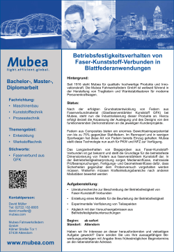 www.mubea.com Betriebsfestigkeitsverhalten von Faser