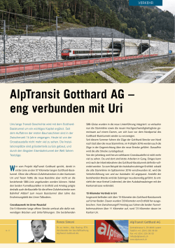 AlpTransit Gotthard AG – eng verbunden mit Uri