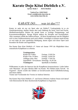 Infoblatt - Karate Dojo Kitai Dieblich e.V.