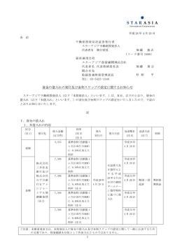資金の借入れの実行及び金利スワップの設定に関するお知らせ