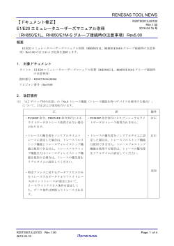 E1/E20 エミュレータユーザーズマニュアル別冊
