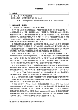 様式 1－4 詳細計画策定結果 案件概要表 1．