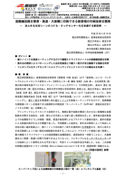 超微細回路を簡便・高速・大面積に印刷できる新原理の印刷技術を開発