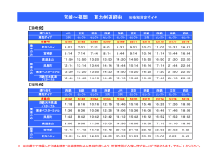 宮崎～福岡 東九州道経由 ※特別設定ダイヤ